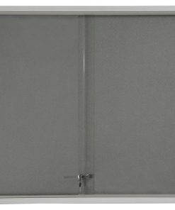 6Ft x 4Ft Indoor Lockable Notice Board with Sliding Glass Doors & Aluminium Frame