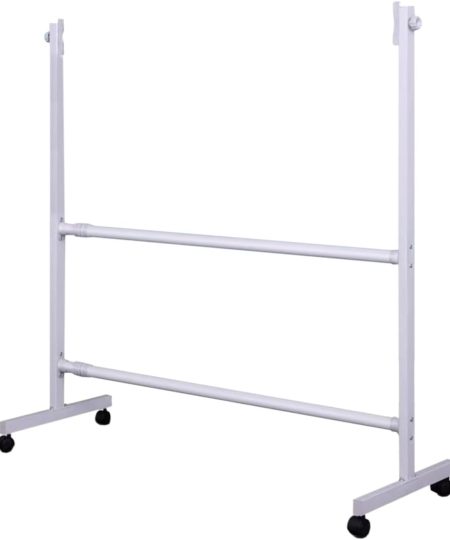 6Ft x 4Ft Portable Single-Sided Whiteboard – Mobile Dry Erase Board on Wheels